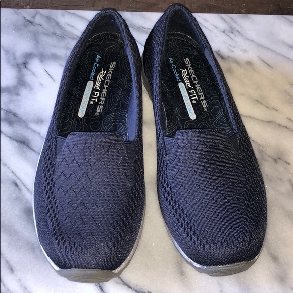 skechers relaxed fit navy